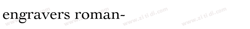 engravers roman字体转换
